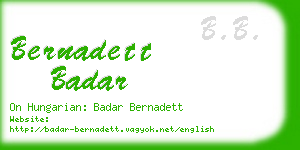 bernadett badar business card